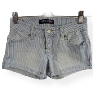 Levi's Cuffed Pin Stipe Jean Shorts Sz 0